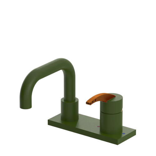 Rubinet 4" Centre Single Control Lav. Set. with Genesis spout (less drain) Green Envy
