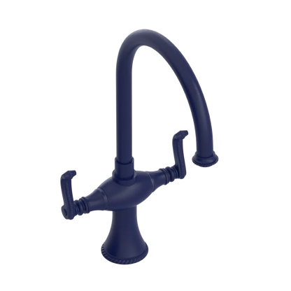 Rubinet Two Handle Single Hole Kitchen Set Midnight Blue