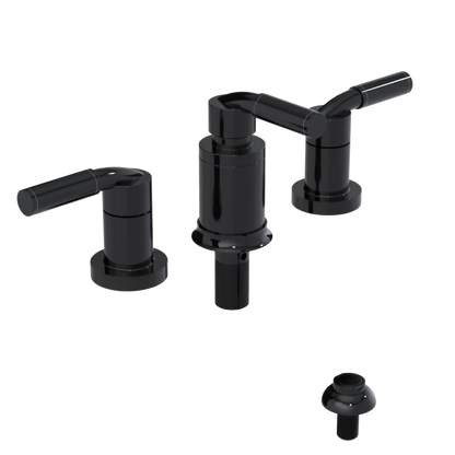 Rubinet Bidet Fitting with Spray, Diverter, and Vacuum Breaker (less drain) Black