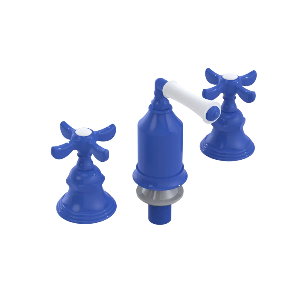 Rubinet Bidet Fitting with Spray, Diverter, and Vacum Breaker (Less Drain) Blu Jean