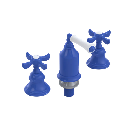 Rubinet Bidet Fitting with Spray, Diverter, and Vacum Breaker (Less Drain) Blu Jean