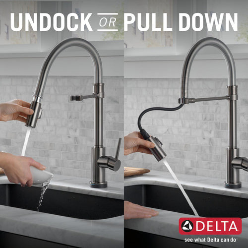 Delta Single-Handle Pull-Down Spring Kitchen Faucet with Touch2O