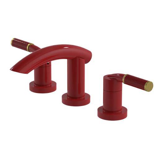 Rubinet Widespread Lav. Set. (less drain) Red