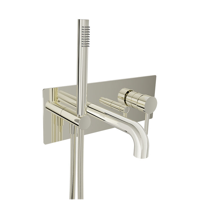 Baril Wall-mounted tub faucet with hand shower