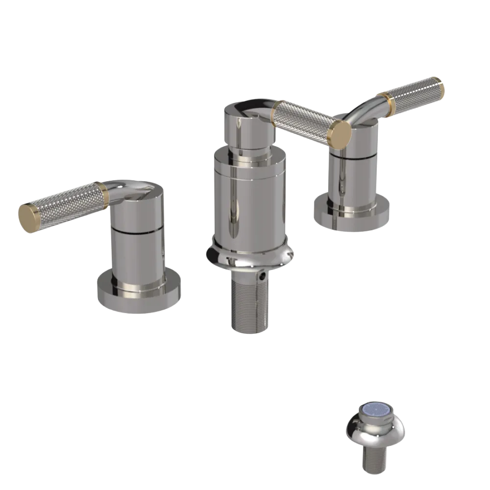 Rubinet Bidet Fitting with Spray, Diverter, and Vacum Breaker (Less Drain) Polished Nickel