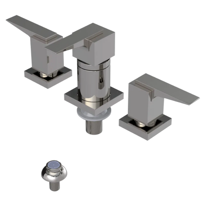 Rubinet Bidet Fitting with Spray, Diverter, and Vacuum Breaker (less drain) Polished Nickel