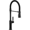 Renaldi Single-handle Pull-down Spring Kitchen Faucet - Matte Black