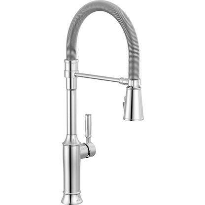 Renaldi Single-handle Pull-down Spring Kitchen Faucet - Lumicoat Chrome