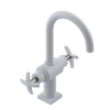 Rubinet Single Hole Dual Handle Lav. Set. (less drain) White