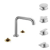 Baril 8" c/c lavatory faucet (without handle), drain included