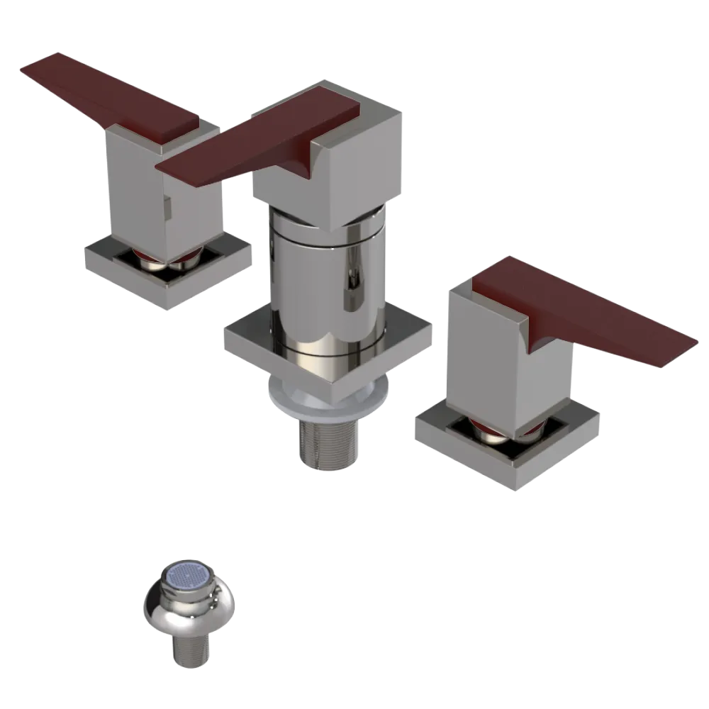 Rubinet Bidet Fitting with Spray, Diverter, and Vacuum Breaker (less drain) Polished Nickel