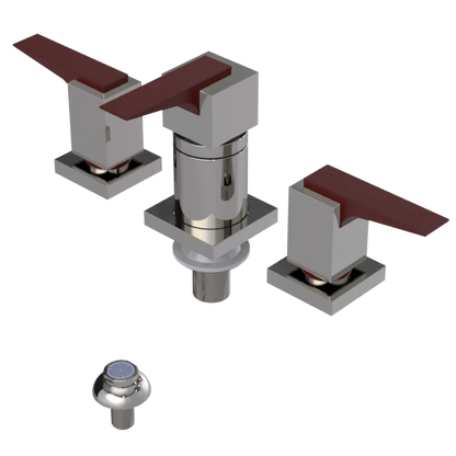 Rubinet Bidet Fitting with Spray, Diverter, and Vacuum Breaker (less drain) Polished Nickel