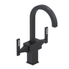 Rubinet Single Hole Dual Handle Lav. Set. (less drain) Matt Black