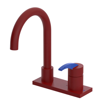 Rubinet 4" Centre Single Control Lav. Set. (less drain) Maroon