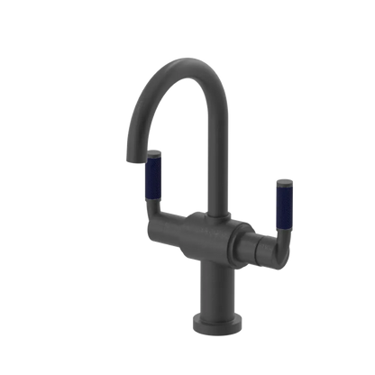 Rubinet Single Hole Dual Handle Lav. Set. (less drain) Matt Black