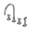 Rubinet Widespread Kitchen Set with Hand Spray Polished Nickel