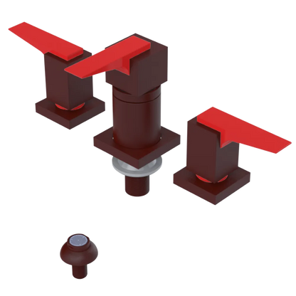 Rubinet Bidet Fitting with Spray, Diverter, and Vacuum Breaker (less drain) Bordeaux