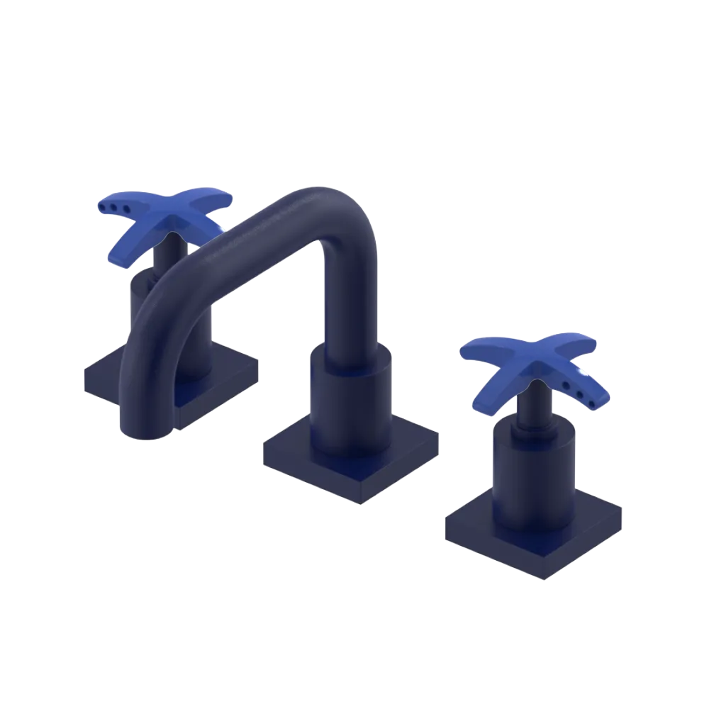 Rubinet Widespread Lav. Set. with Genesis spout (less drain) Midnight Blue