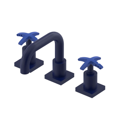 Rubinet Widespread Lav. Set. with Genesis spout (less drain) Midnight Blue