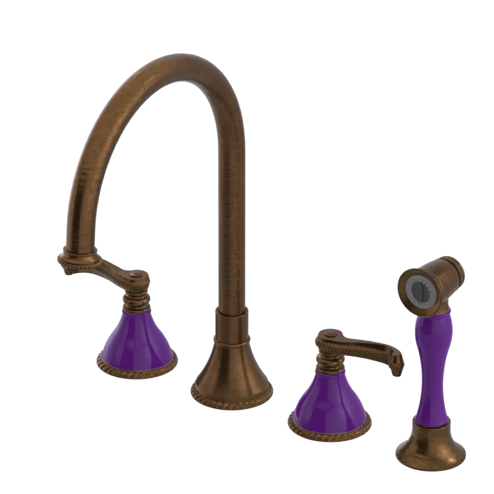 Rubinet Widespread Kitchen Set with Hand Spray Oil Rubbed Bronze