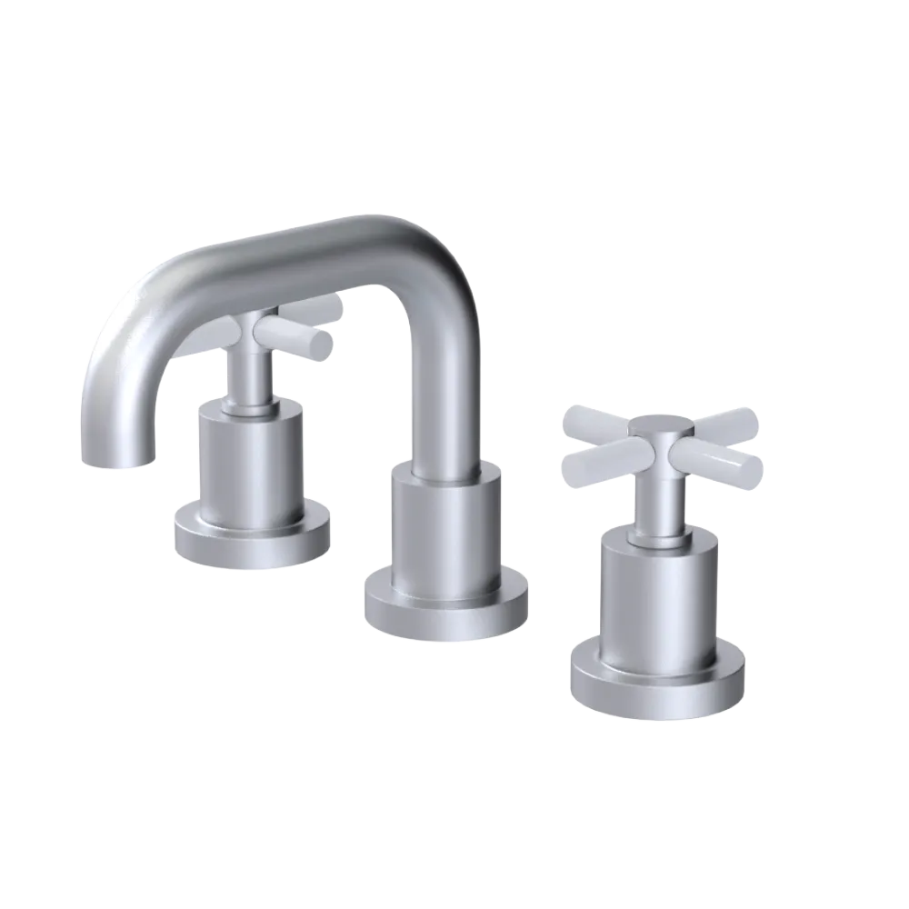 Rubinet Widespread Lav. Set. (less drain) Satin Chrome