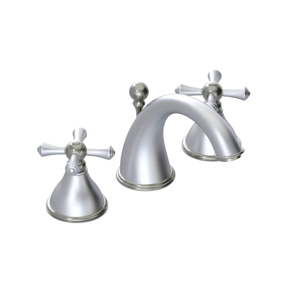Rubinet Widespread Lav. Set. (less drain) Satin Chrome