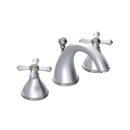Rubinet Widespread Lav. Set. (less drain) Satin Chrome