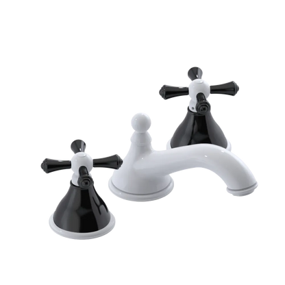 Rubinet Widespread Lav. Set. (less drain) White