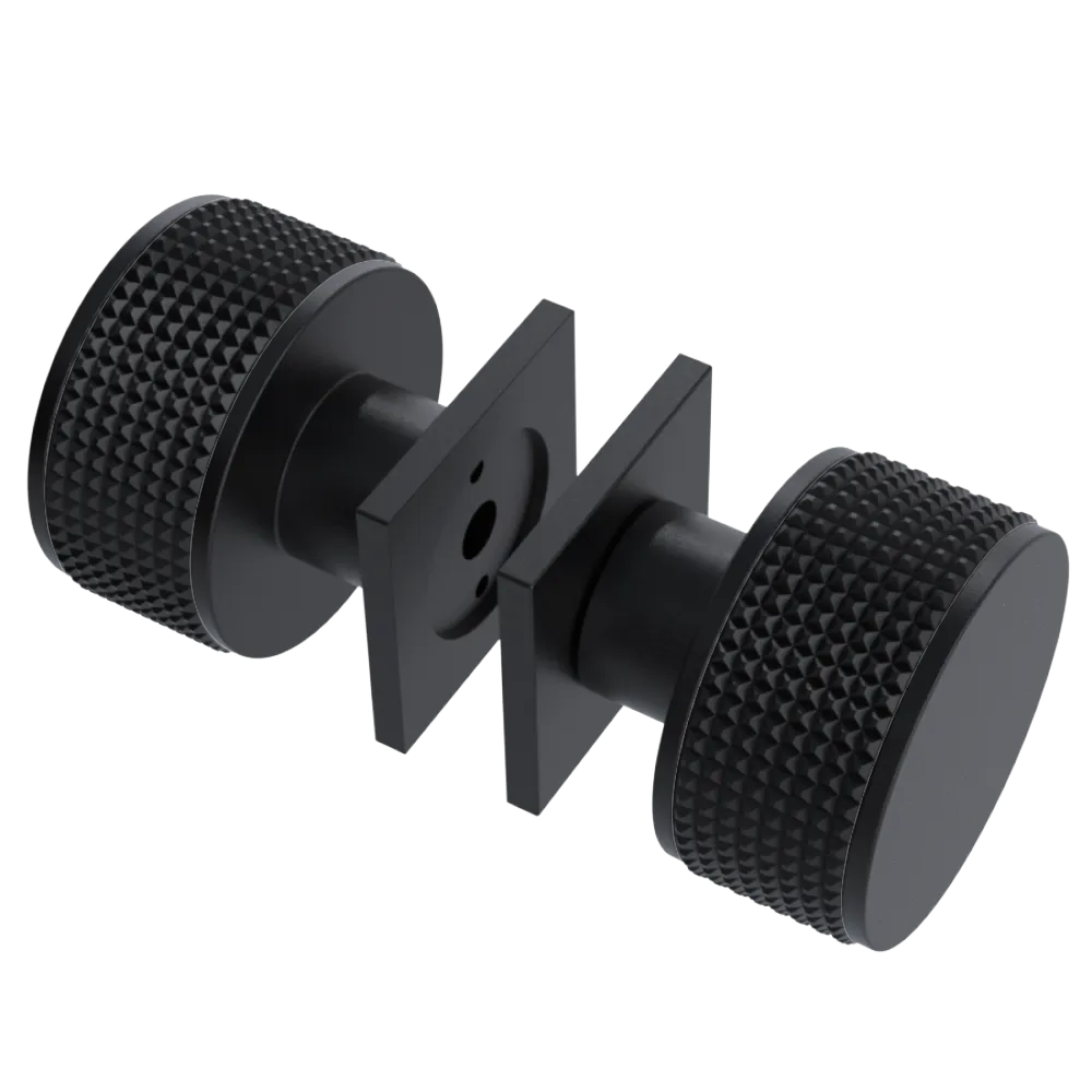 Rubinet Shower Door Knob (set) Matt Black