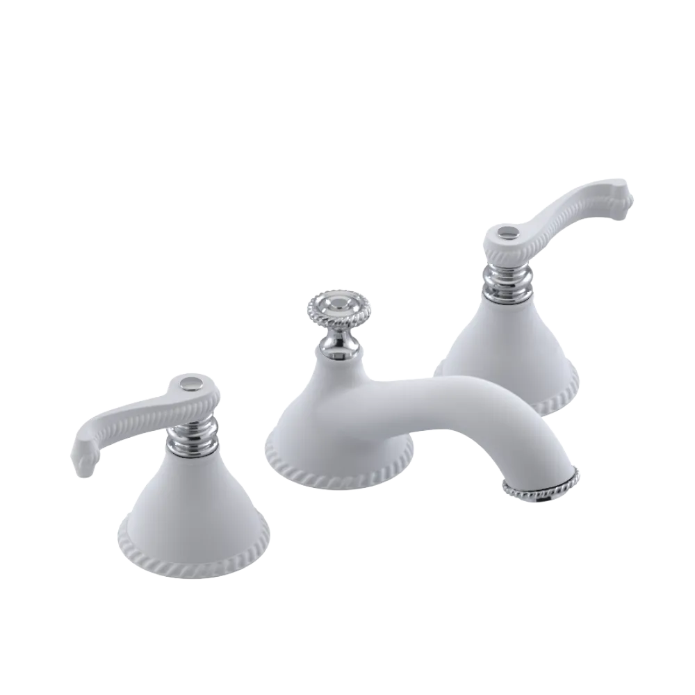 Rubinet Widespread Lav. Set. (less drain) Matt White