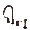 Rubinet Widespread Kitchen Set with Hand Spray Oil Rubbed Bronze
