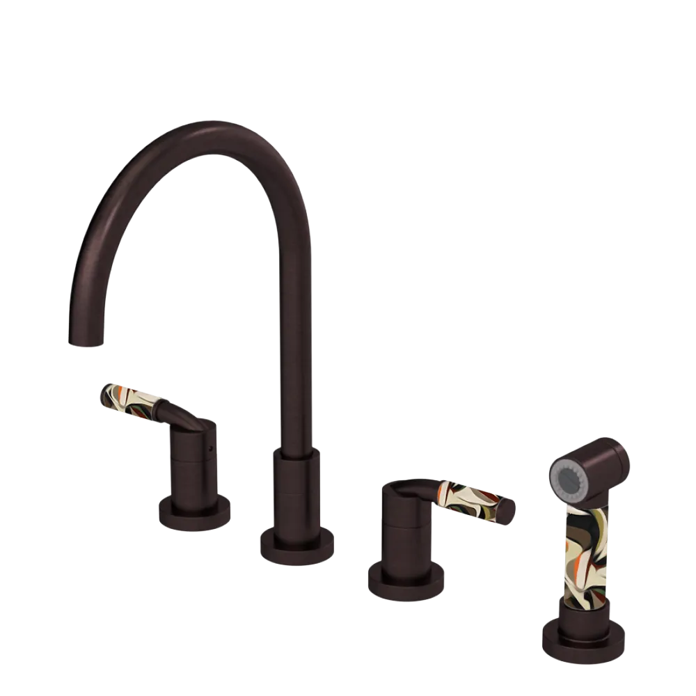 Rubinet Widespread Kitchen Set with Hand Spray Oil Rubbed Bronze