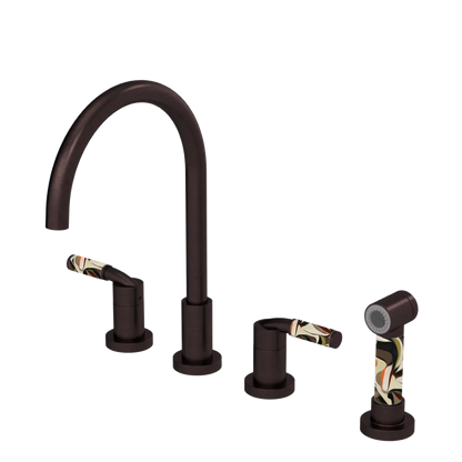 Rubinet Widespread Kitchen Set with Hand Spray Oil Rubbed Bronze