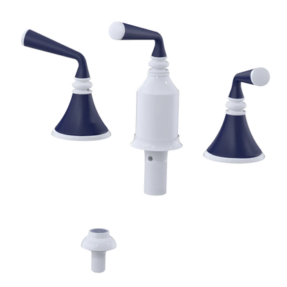 Rubinet Bidet Fitting with Spray, Diverter, and Vacum Breaker (Less Drain) White