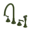 Rubinet Widespread Kitchen Set with Hand Spray Green Envy