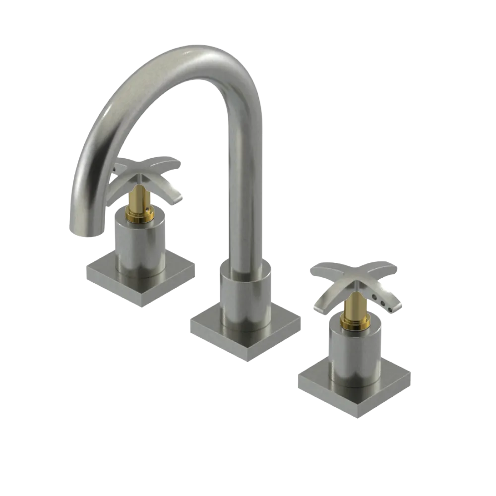 Rubinet Widespread Lav. Set. (less drain) Satin Nickel