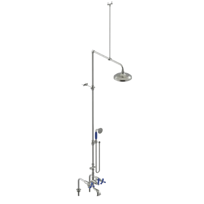 Rubinet Deck Mount Tub & Shower with Hand Held Shower Satin Nickel