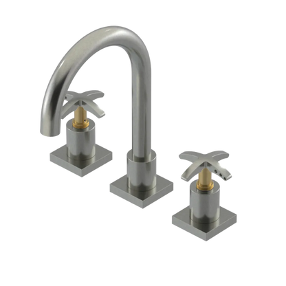 Rubinet Widespread Lav. Set. (less drain) Satin Nickel