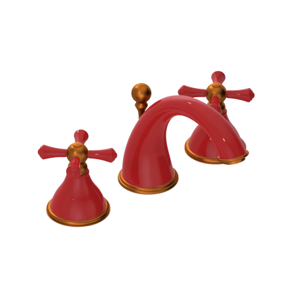 Rubinet Widespread Lav. Set. (less drain) Red