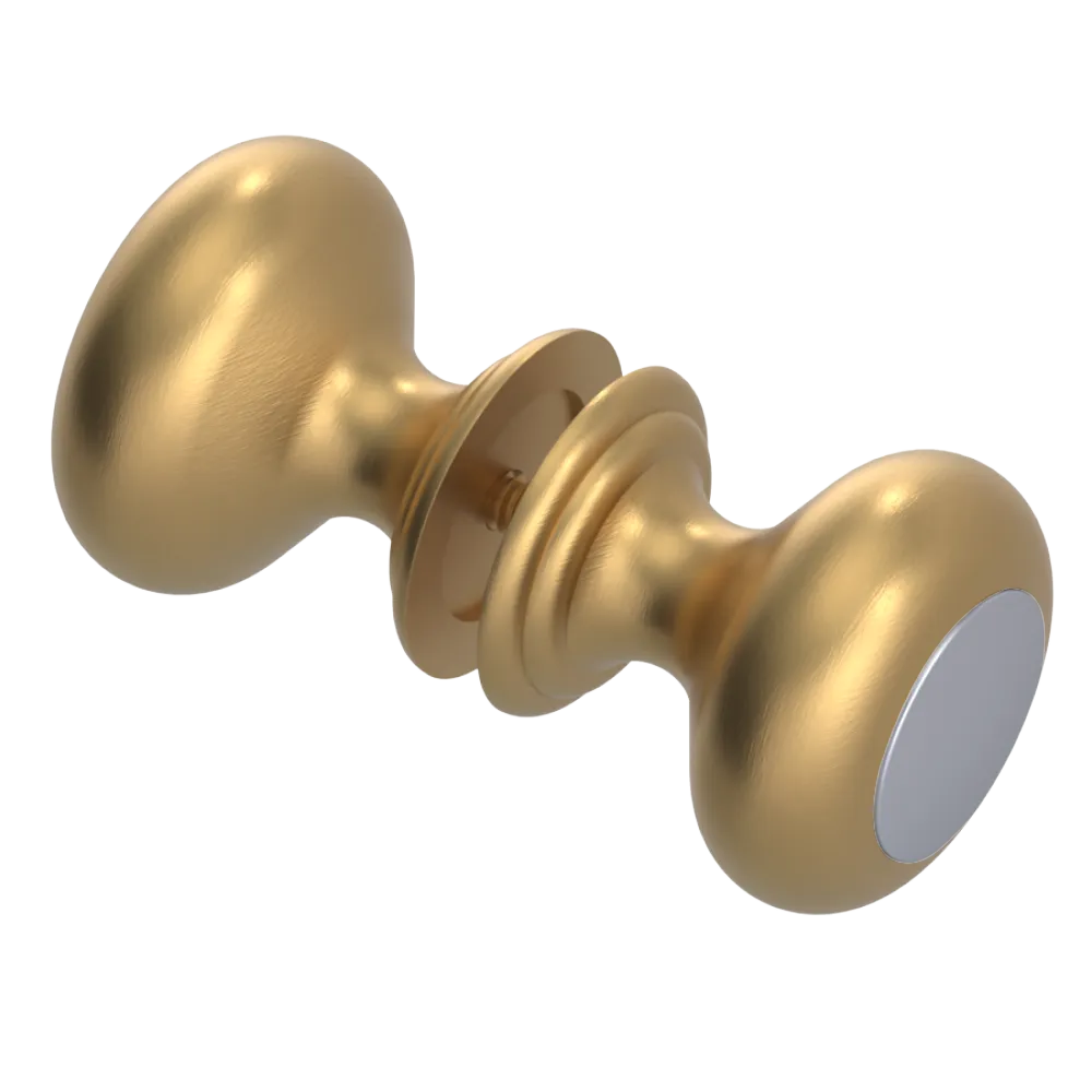 Rubinet Shower Door Knob (set) Satin Gold