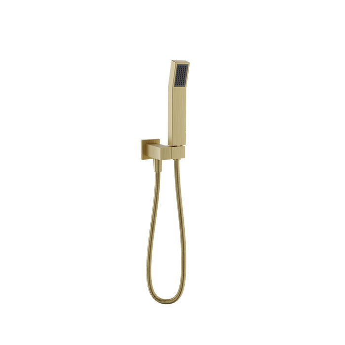 Baril 1-spray anti-limestone hand shower on wall-mounted supply elbow