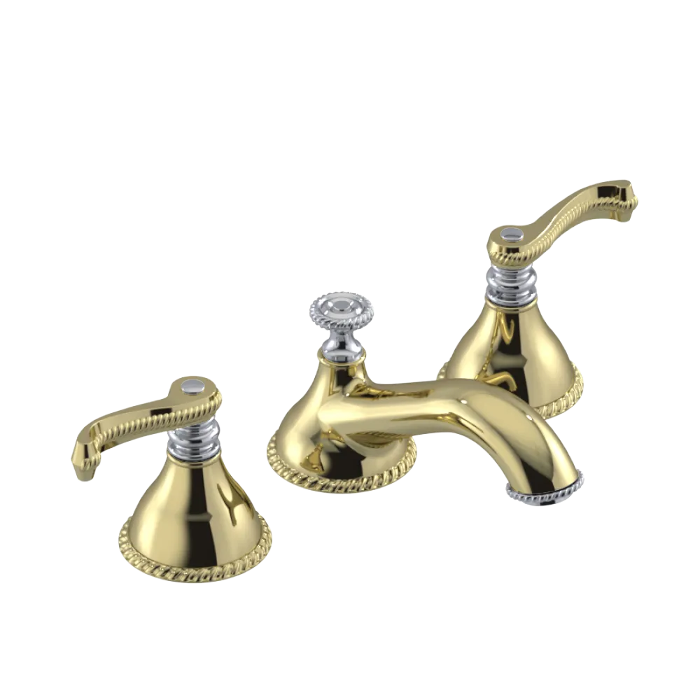 Rubinet Widespread Lav. Set. (less drain) Gold