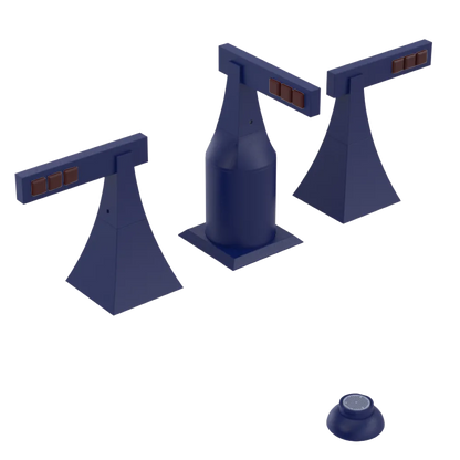 Rubinet Bidet Fitting with Spray, Diverter, and Vacum Breaker (Less Drain) Midnight Blue