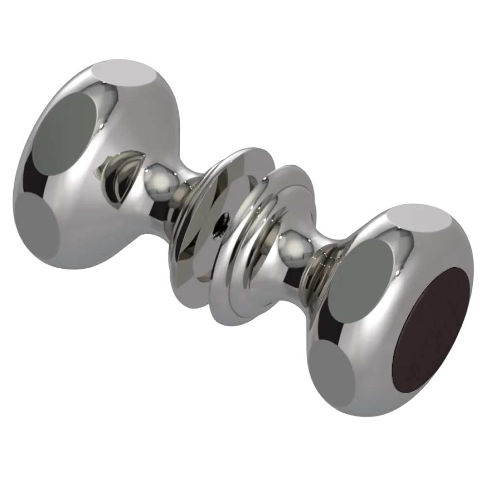 Rubinet Shower Door Knob (set) Polished Nickel