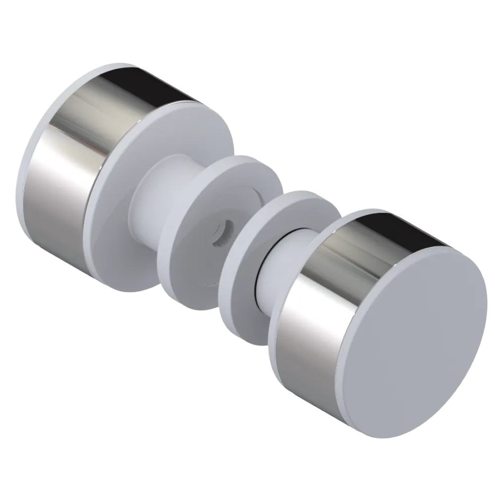 Rubinet Shower Door Knob (set) Matt White