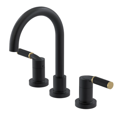 Rubinet Widespread Lav. Set. (less drain) Matt Black