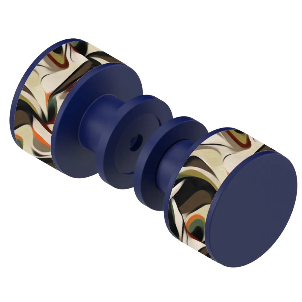 Rubinet Shower Door Knob (set) Midnight Blue