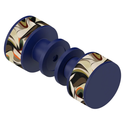Rubinet Shower Door Knob (set) Midnight Blue