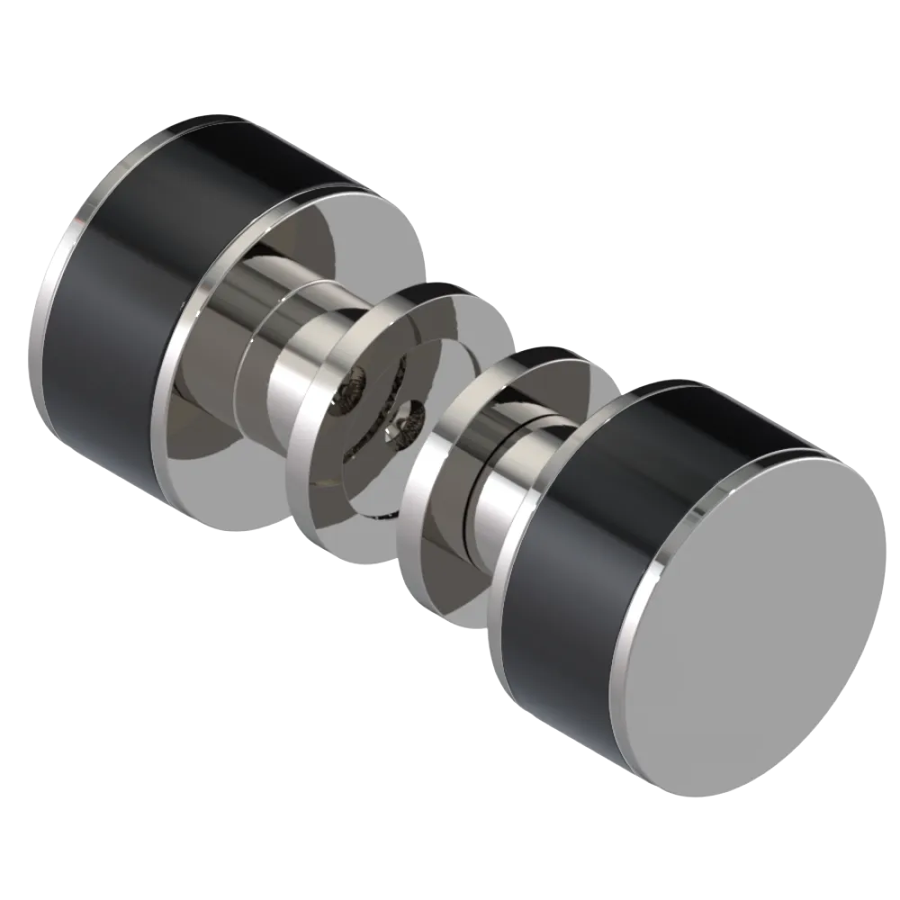 Rubinet Shower Door Knob (set) Polished Nickel