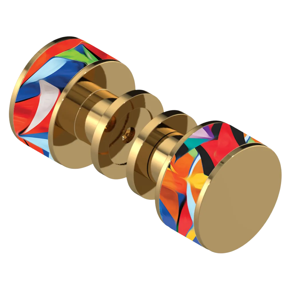 Rubinet Shower Door Knob (set) Gold